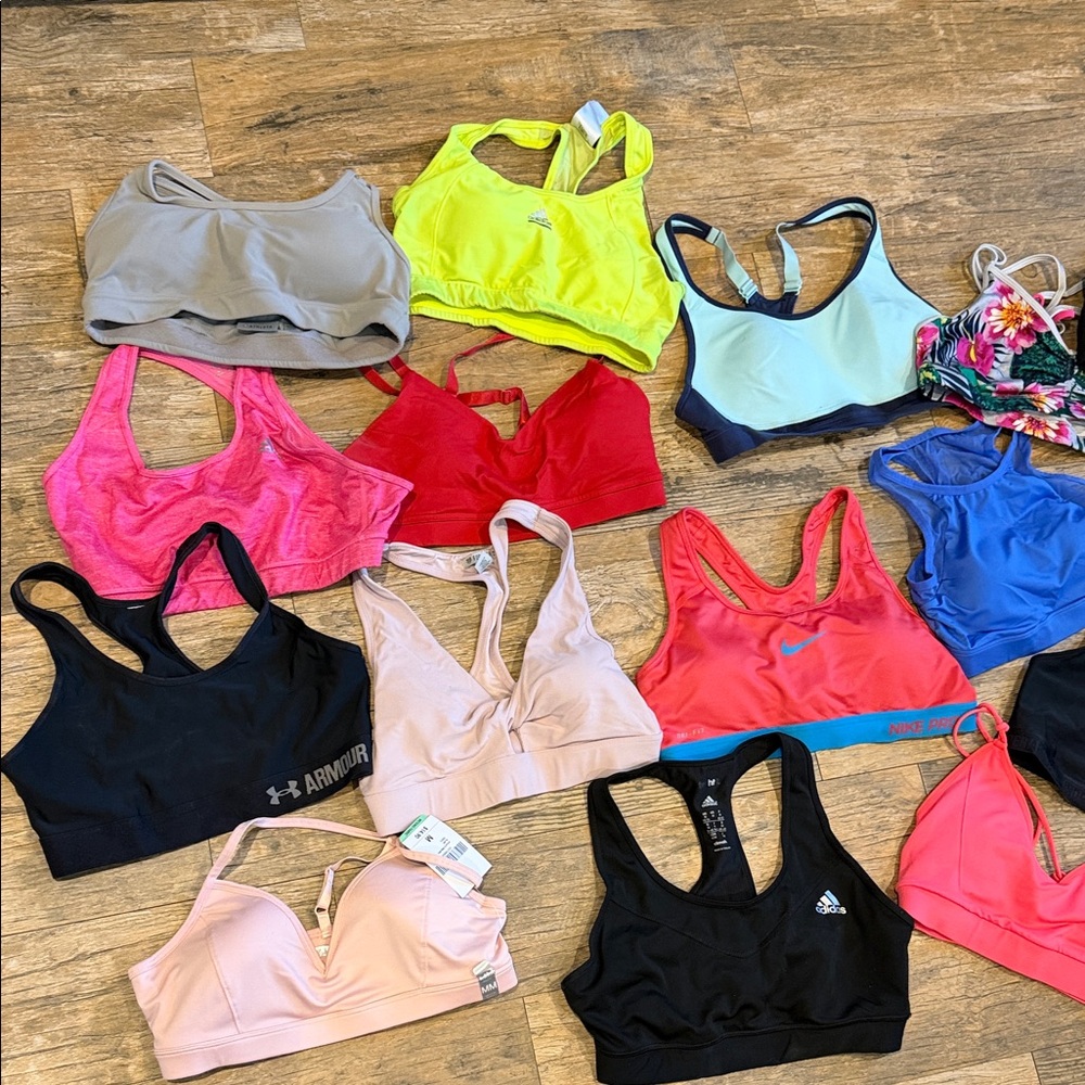 Bundle of sports bras! Mostly medium but a couple smalls.
